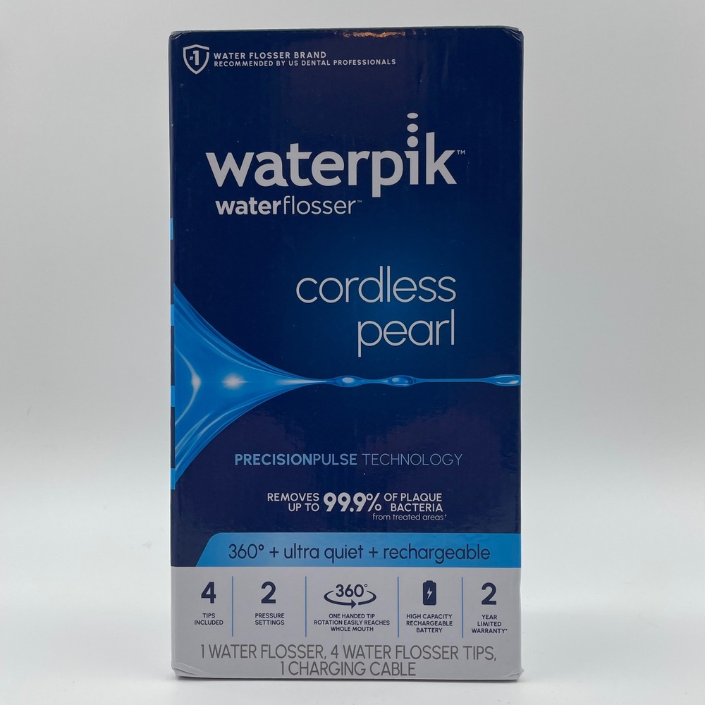 Waterpik Cordless Pearl Water Flosser Rechargeable White WF-13CD010 New